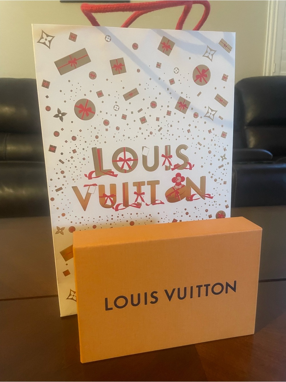 Louis Vuitton Holiday Shopping Bag Box Dust Bag Luxury Gift Set